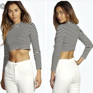 H&M DIVIDED BASIC striped black/white long sleeve